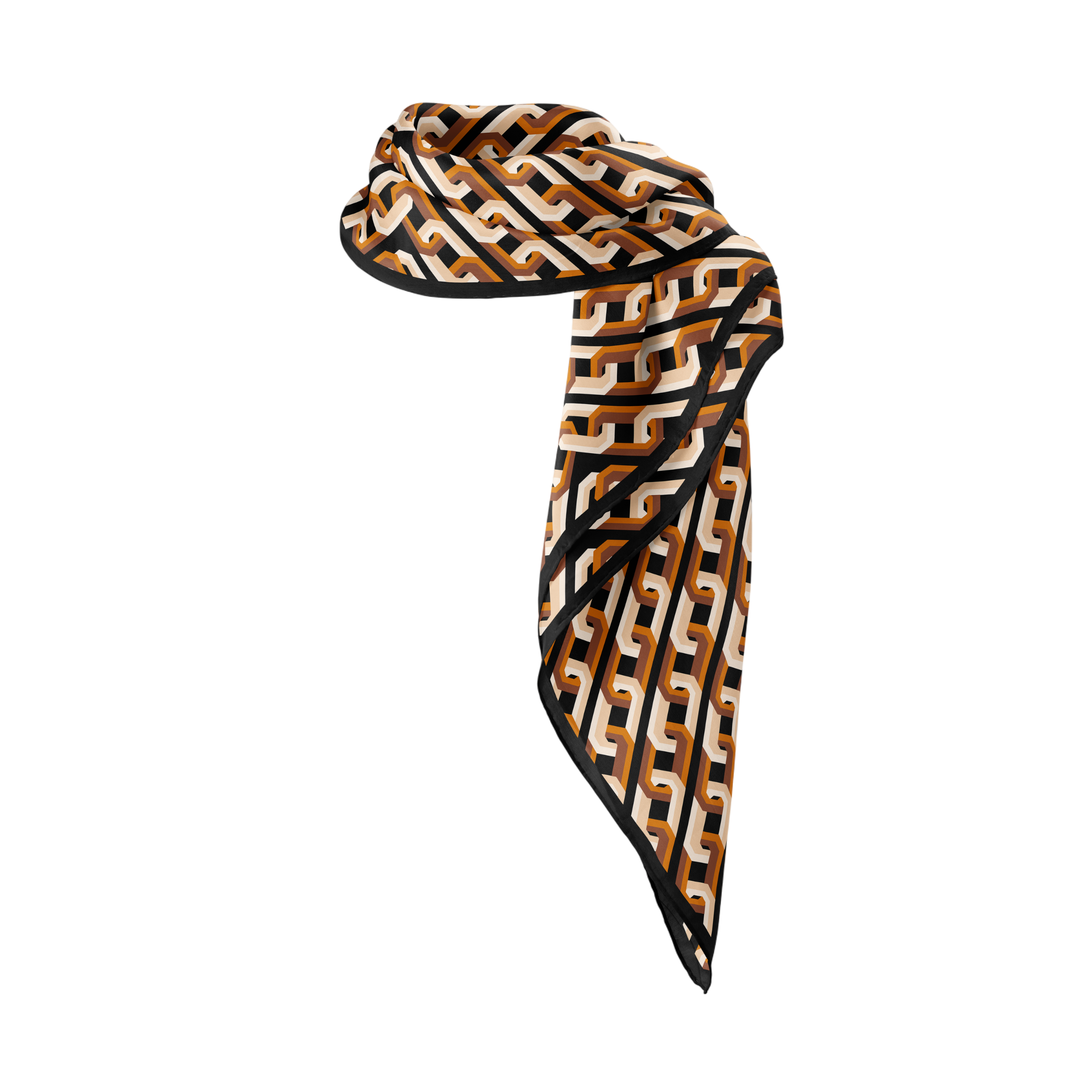 Foulard en Soie Carré Chain Motif