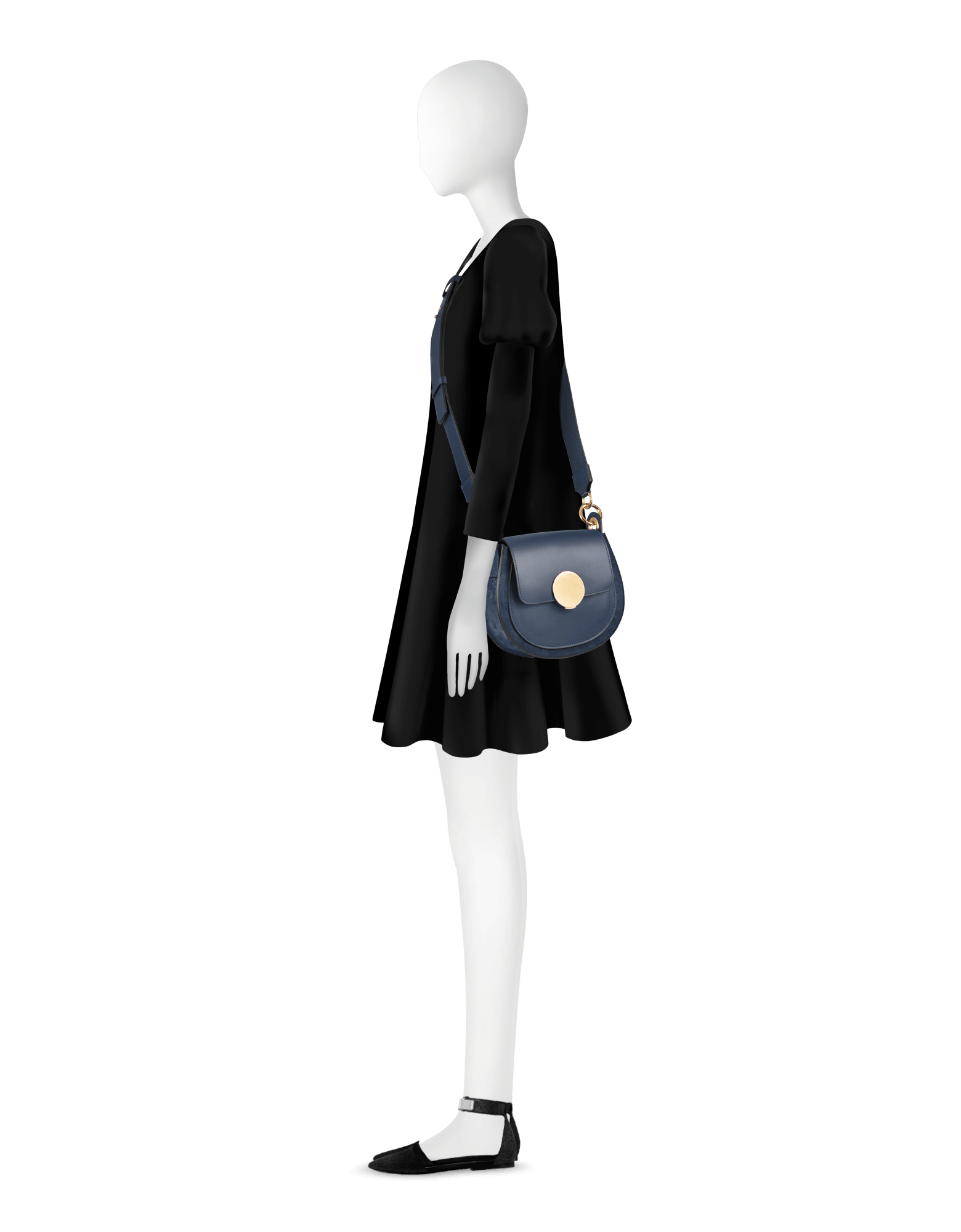 Yucca Suede and Leather Shoulder Bag