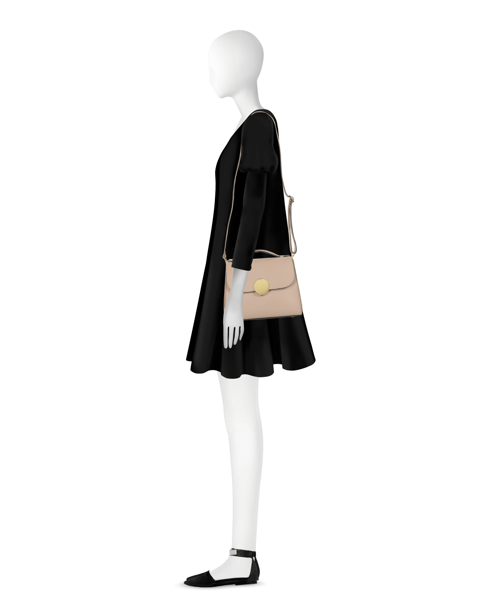 Bombo - Bolso satchel con asa superior y correa