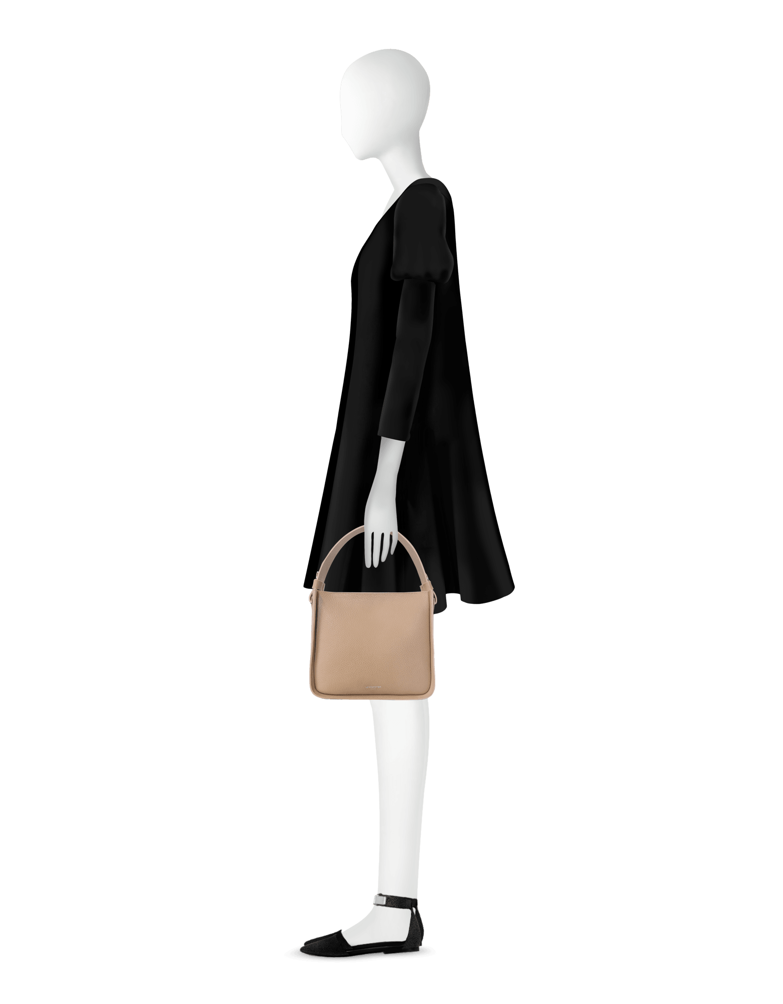 Duplo Medium Hammered Leather Top Handle bag