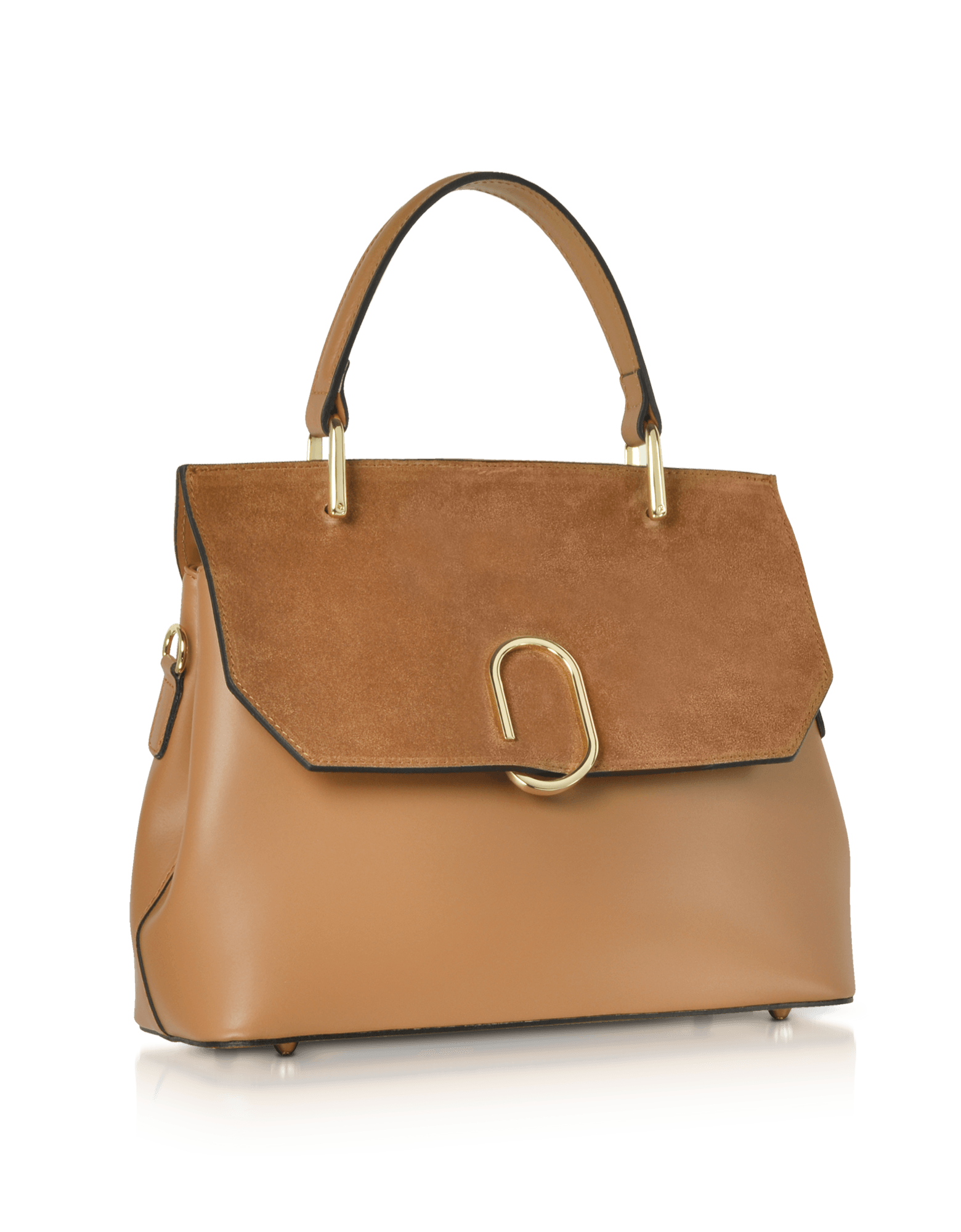 Thais - Bolso satchel de ante y cuero