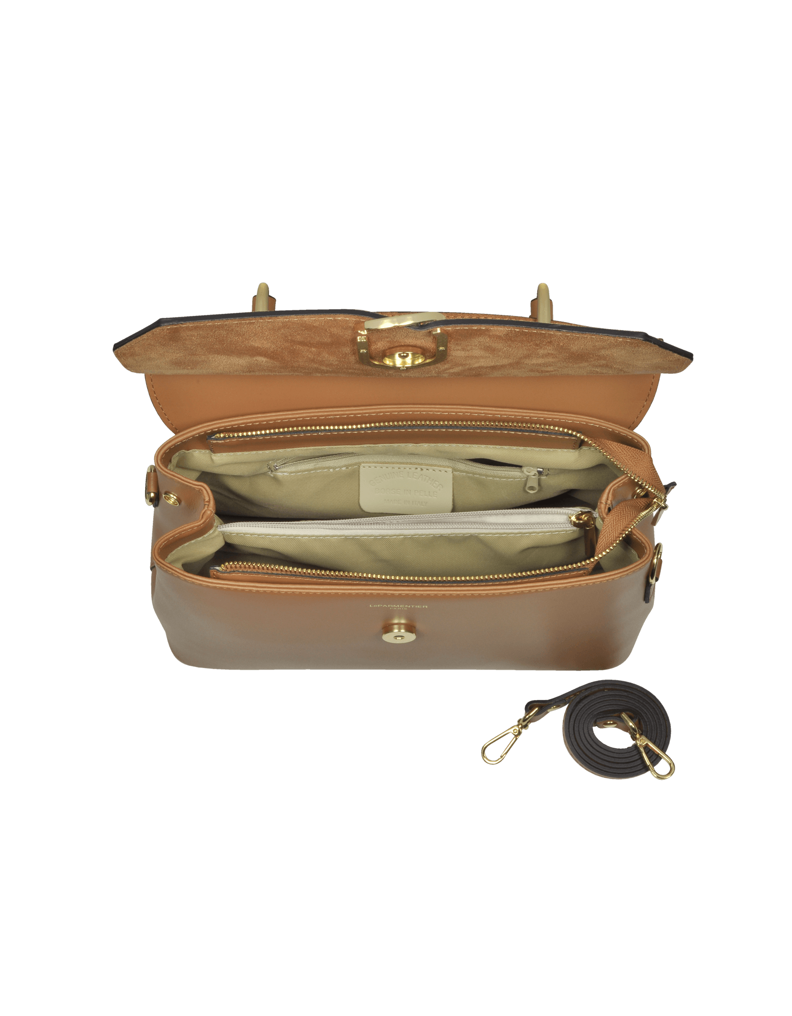 Thais - Bolso satchel de ante y cuero