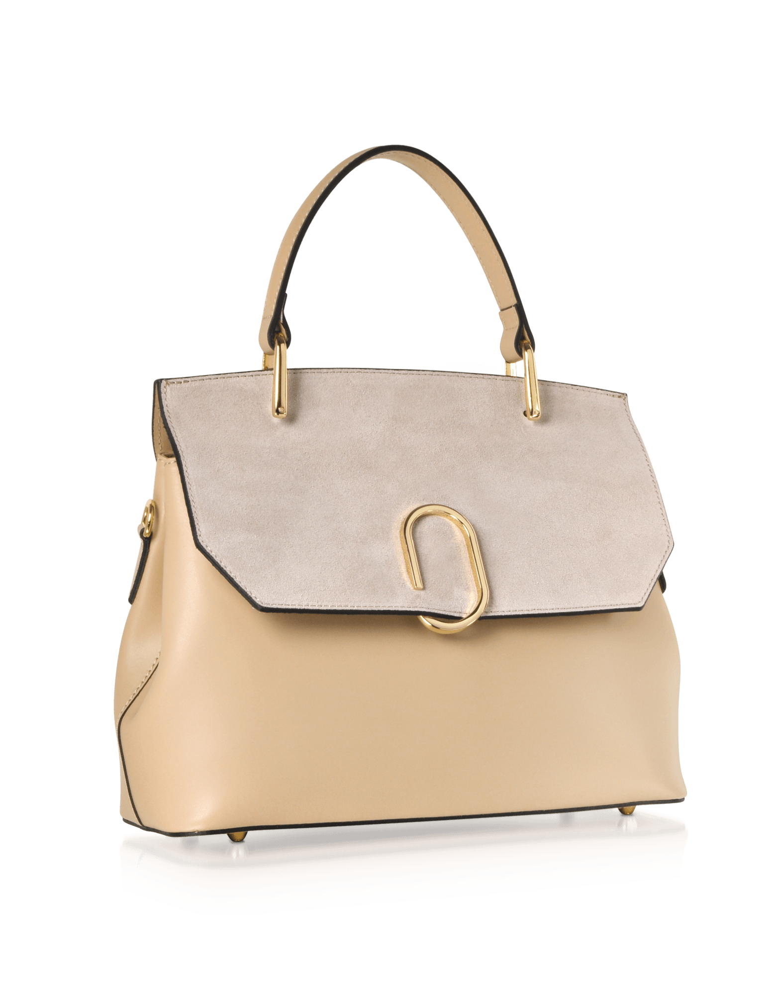 Thais - Bolso satchel de ante y cuero