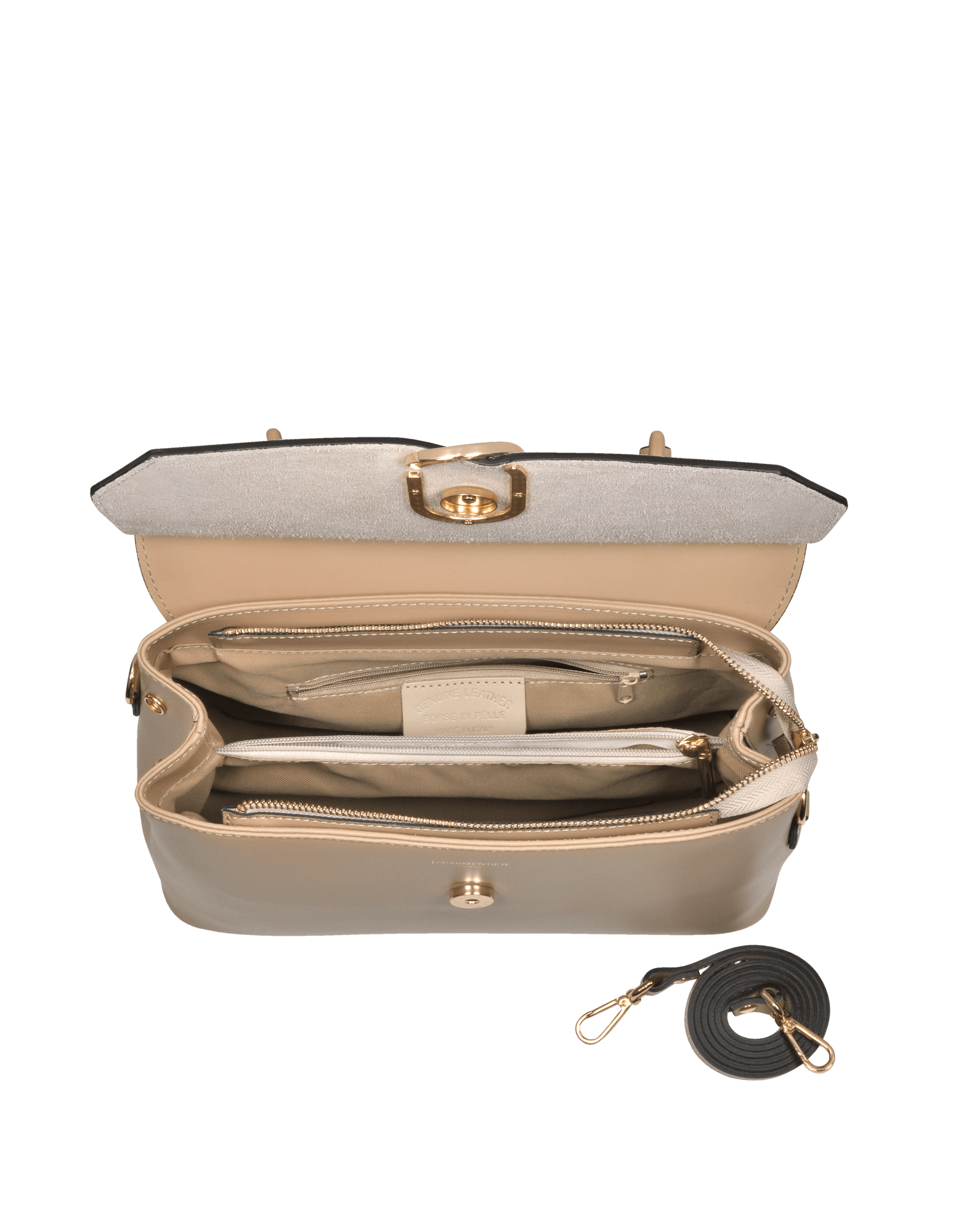 Thais - Bolso satchel de ante y cuero