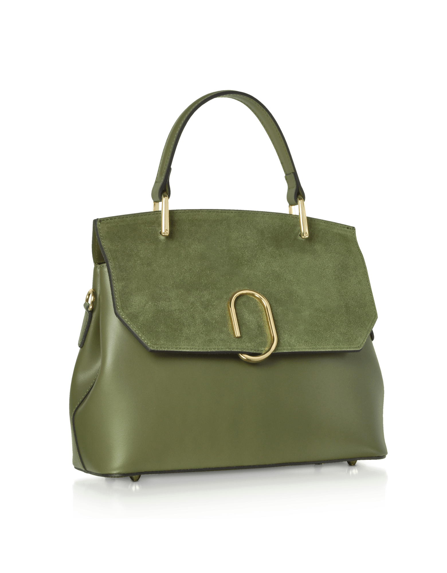 Thais - Bolso satchel de ante y cuero
