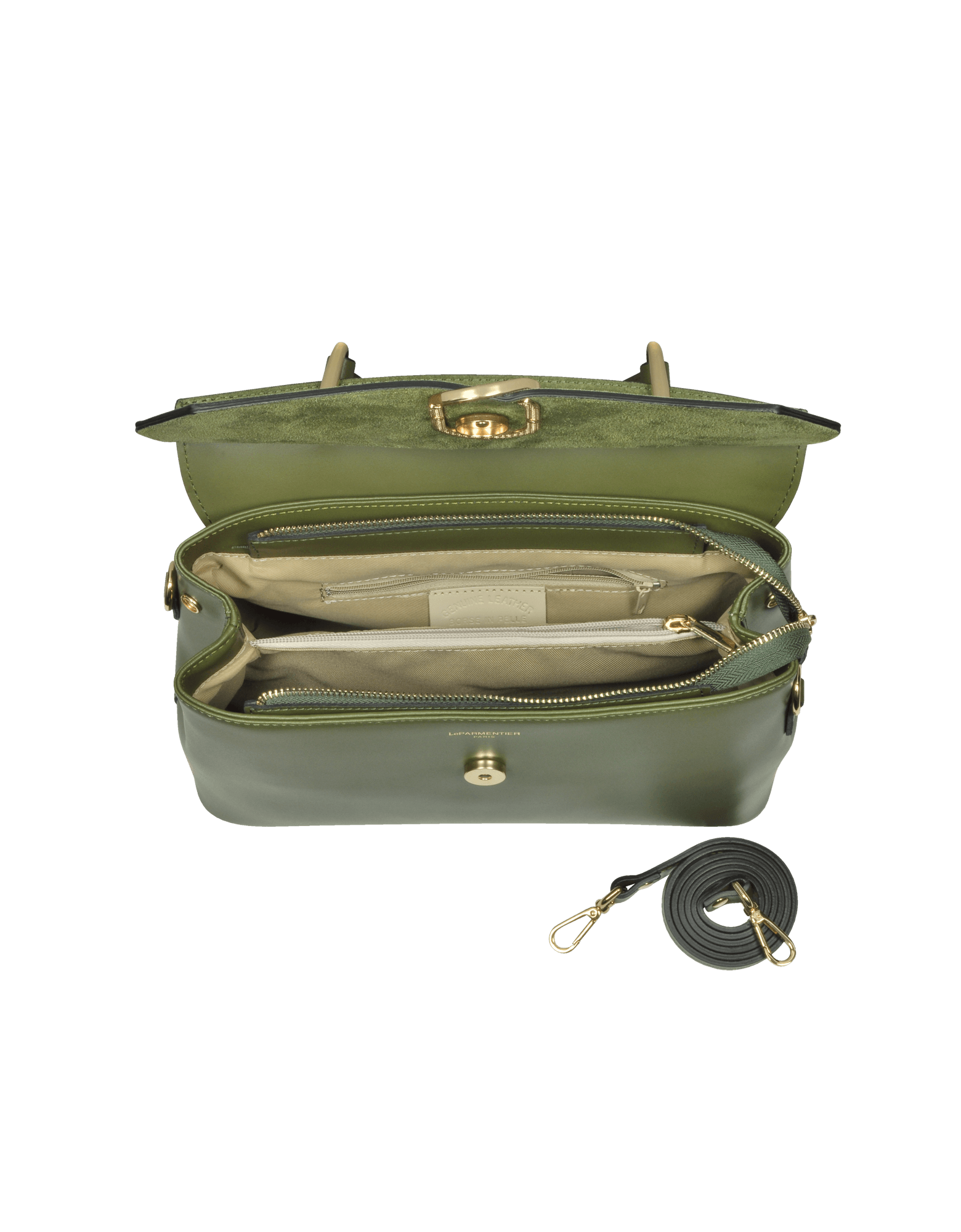 Thais - Bolso satchel de ante y cuero