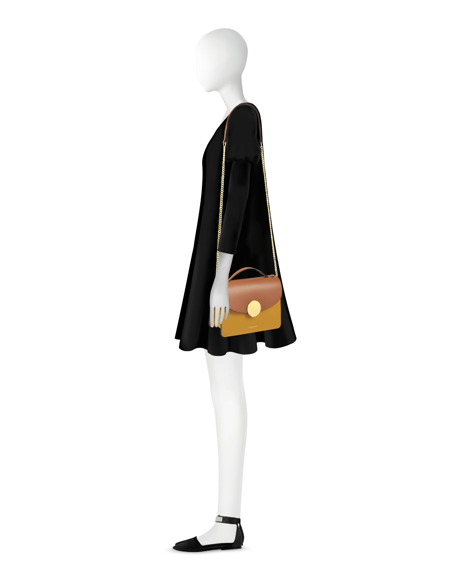 New Ondina Color Block - Sac à main en cuir à poignée supérieure
