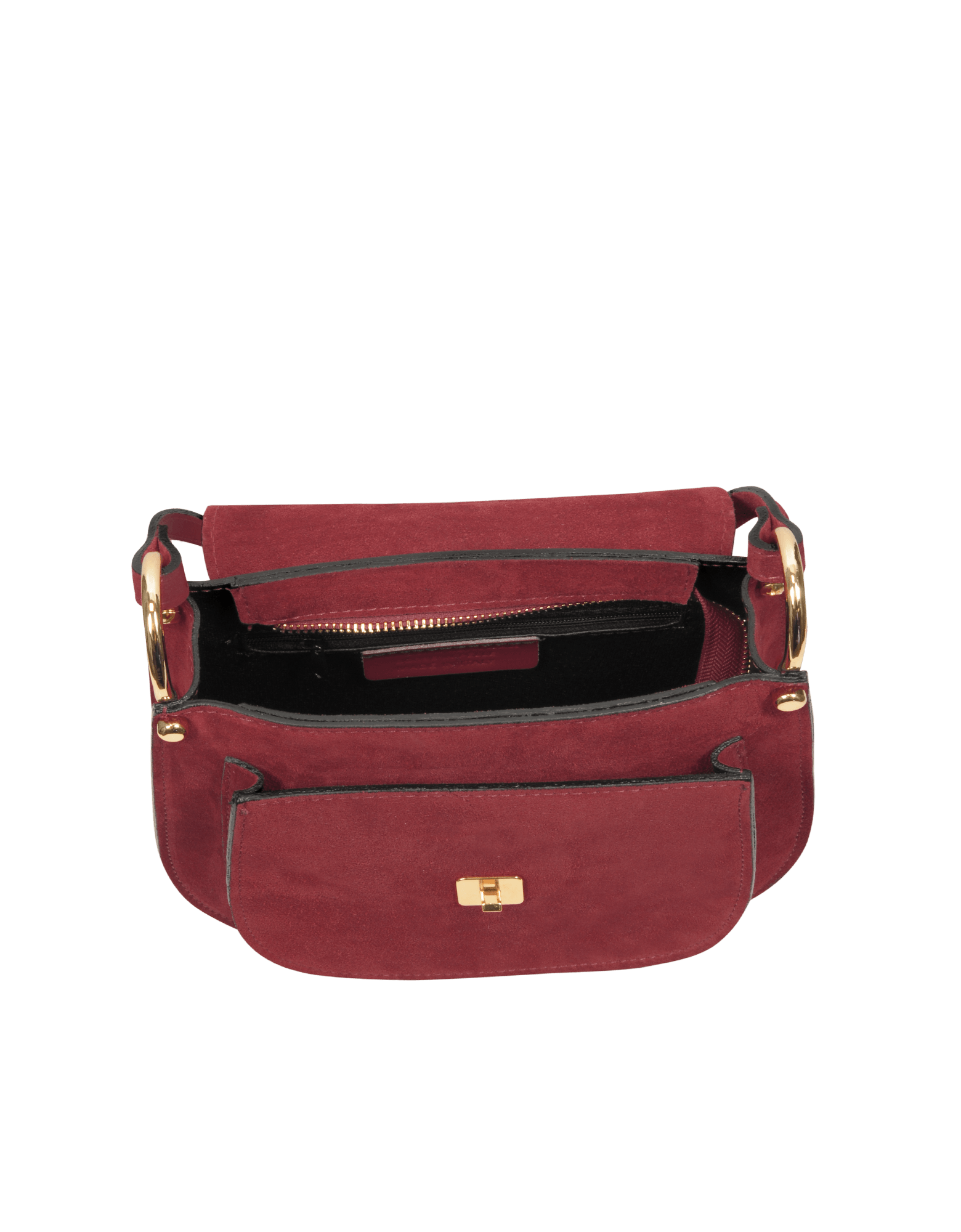 Agave Suede and Smooth Leather Shoulder Bag