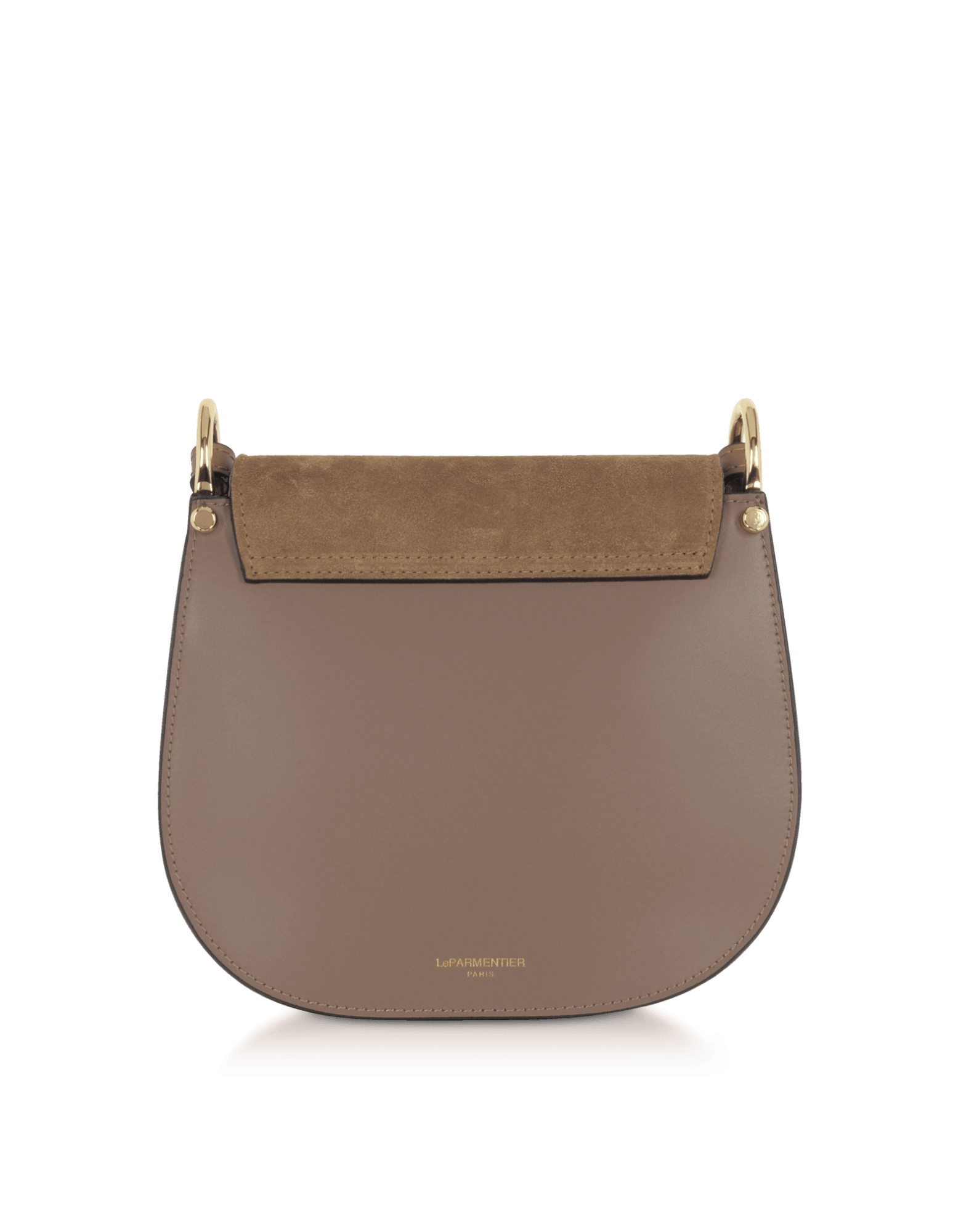 Agave Suede and Smooth Leather Shoulder Bag