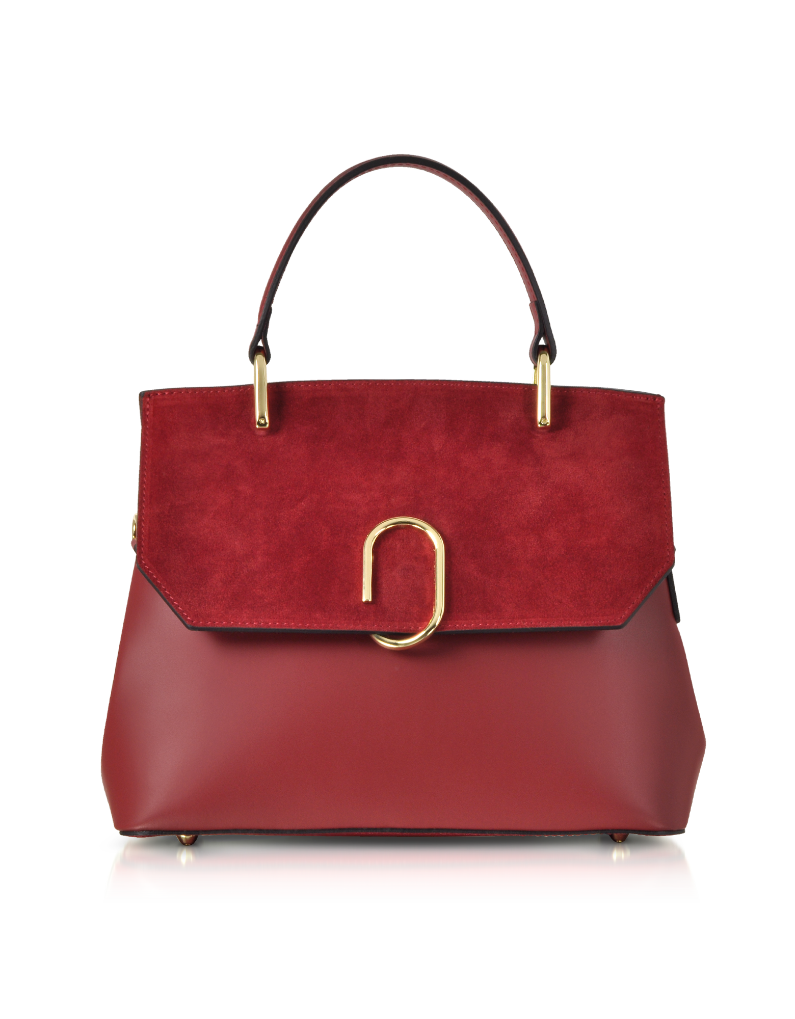 Thais - Bolso satchel de ante y cuero