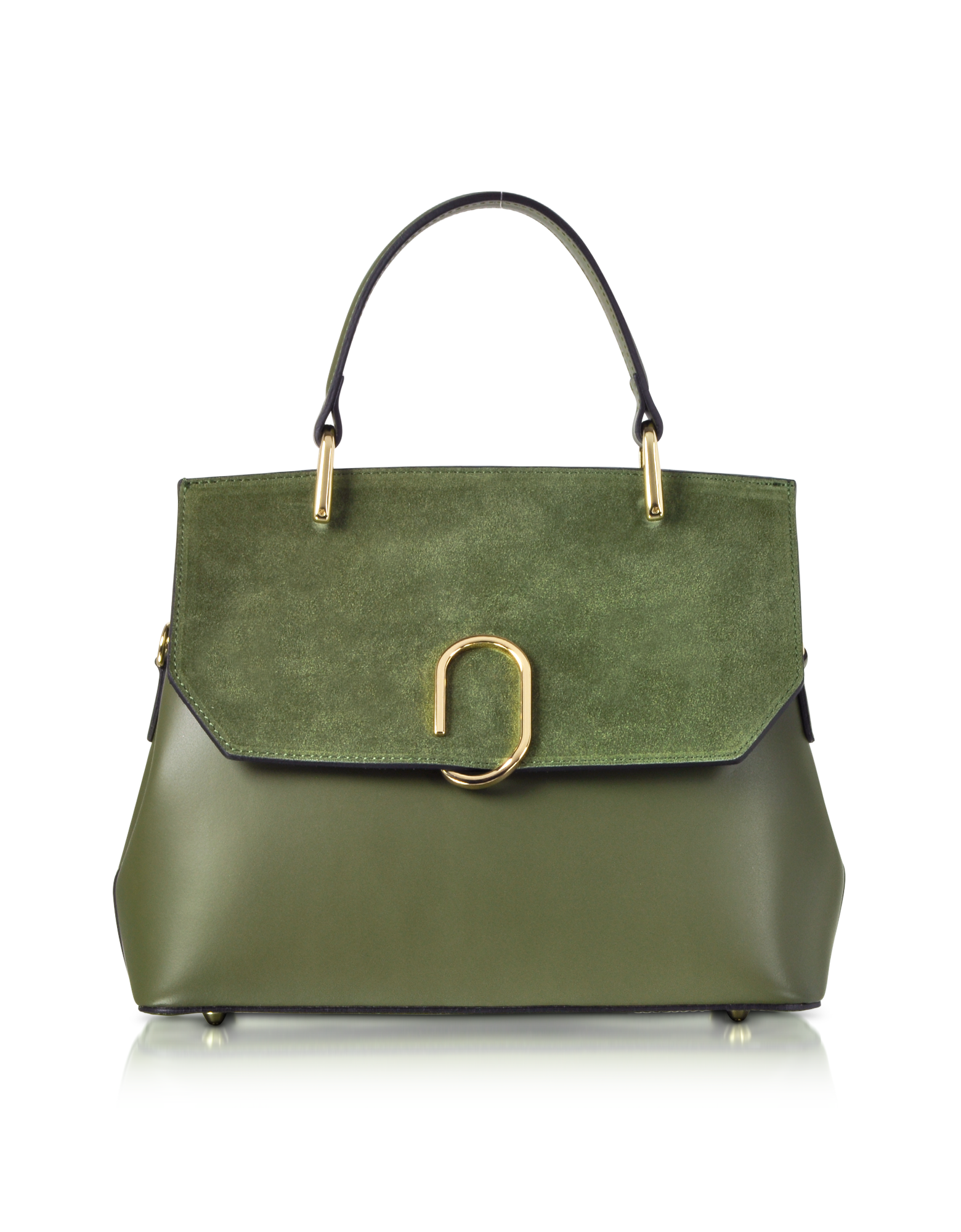 Thais - Bolso satchel de ante y cuero