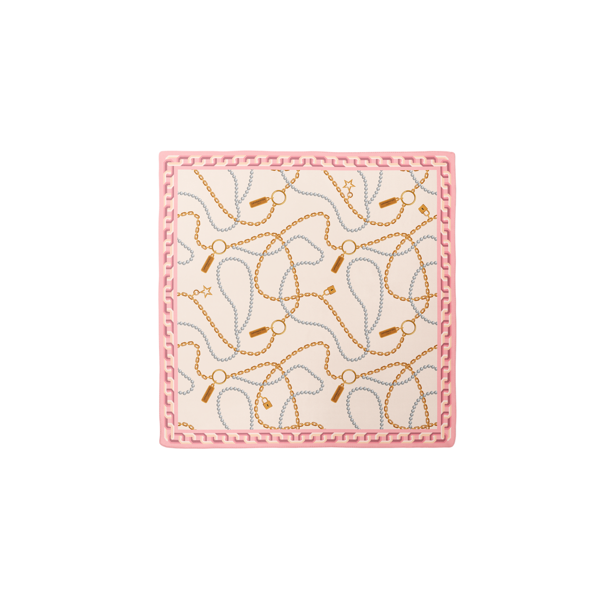 Chain & Pearls Bandana Pink: retailer-supplied image