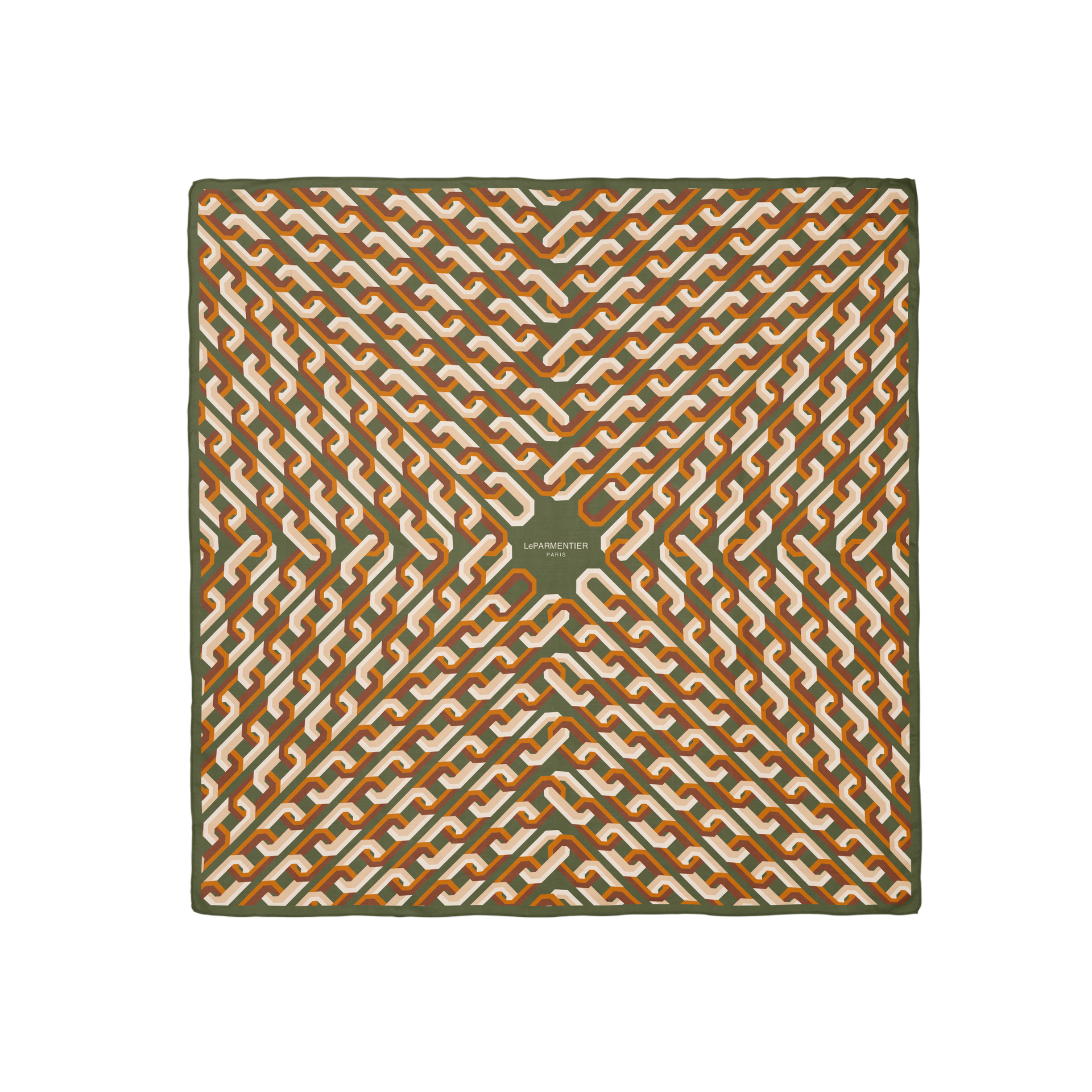 Chain Motif Silk Square Scarf