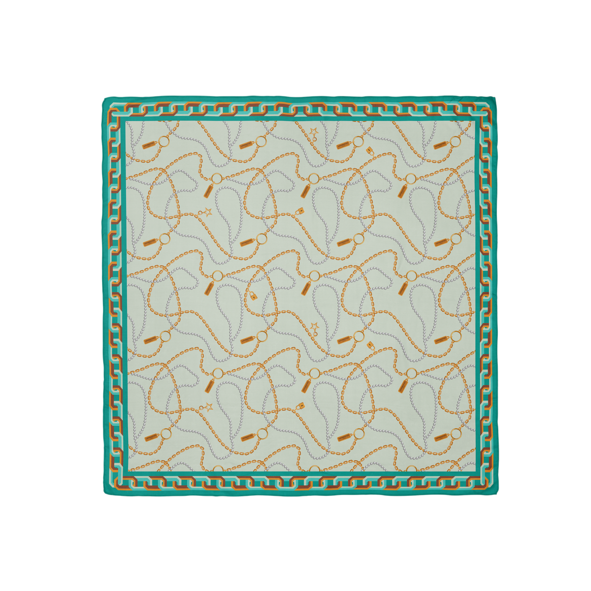 Chain & Pearls Square Green: retailer-supplied image