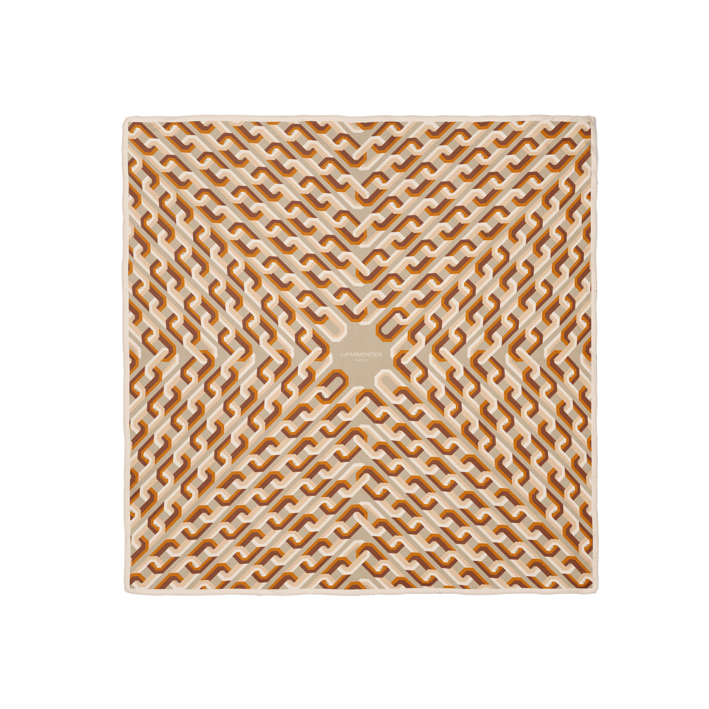 Chain Motif Silk Square Scarf