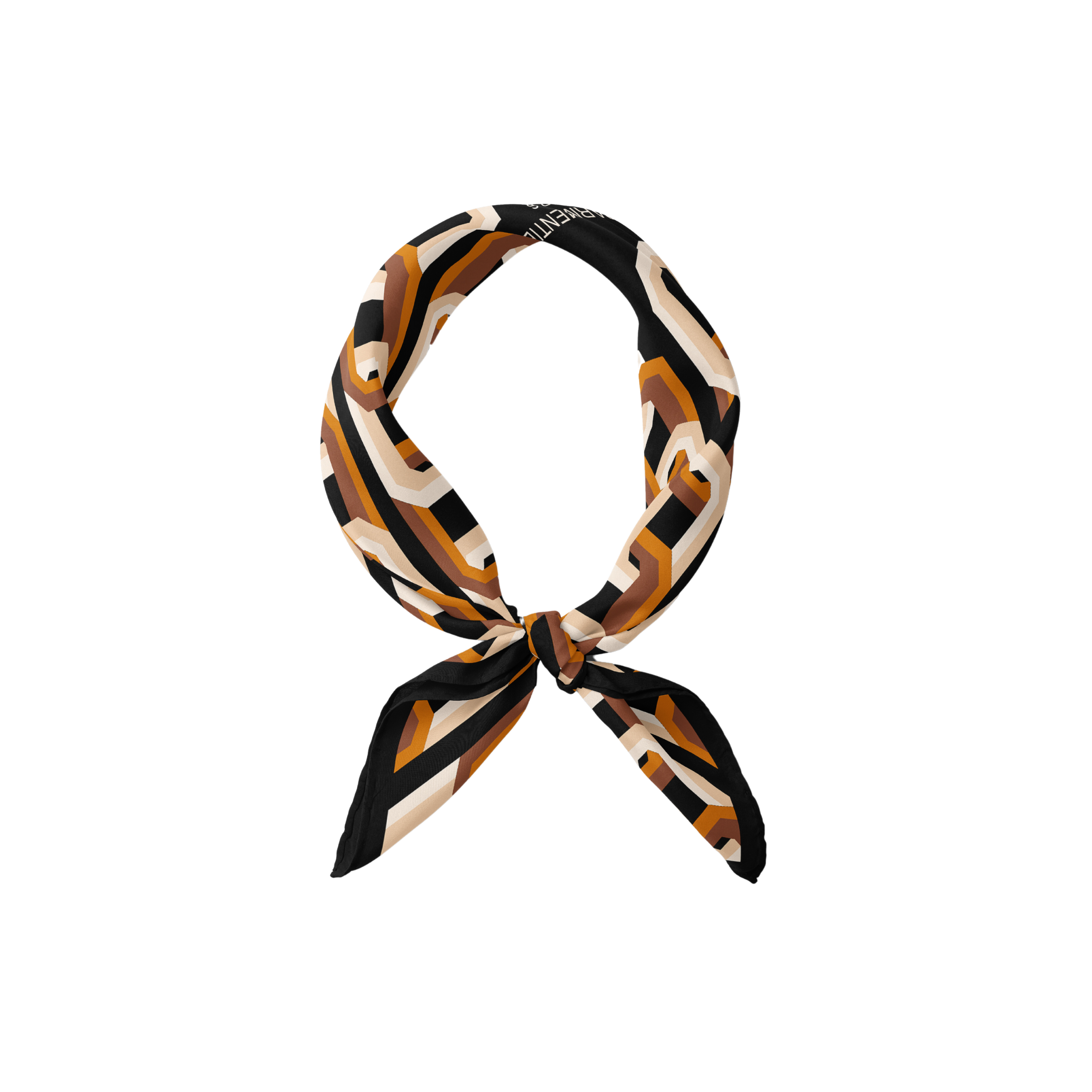 Chain Motif Bandana Silk Scarf