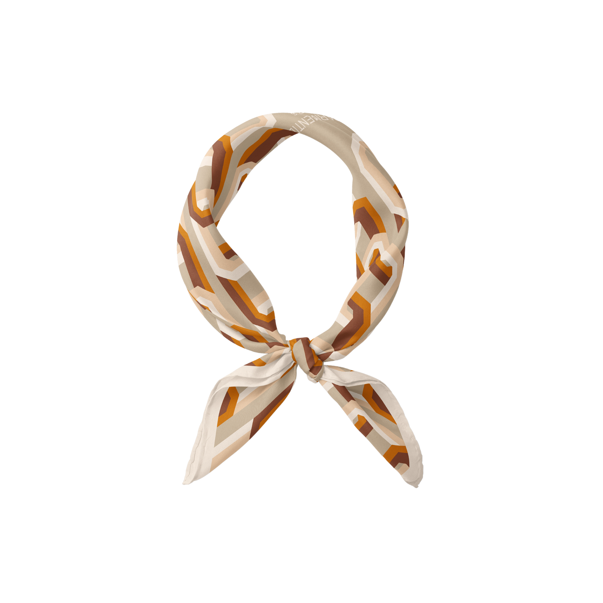 Chain Motif Bandana Silk Scarf