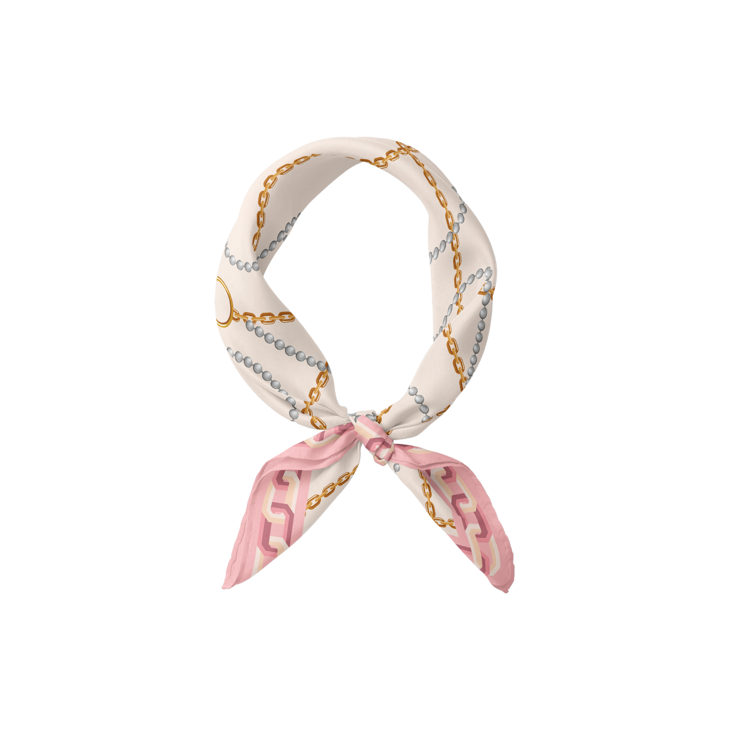 Heritage Chain and Pearls Silk Bandana