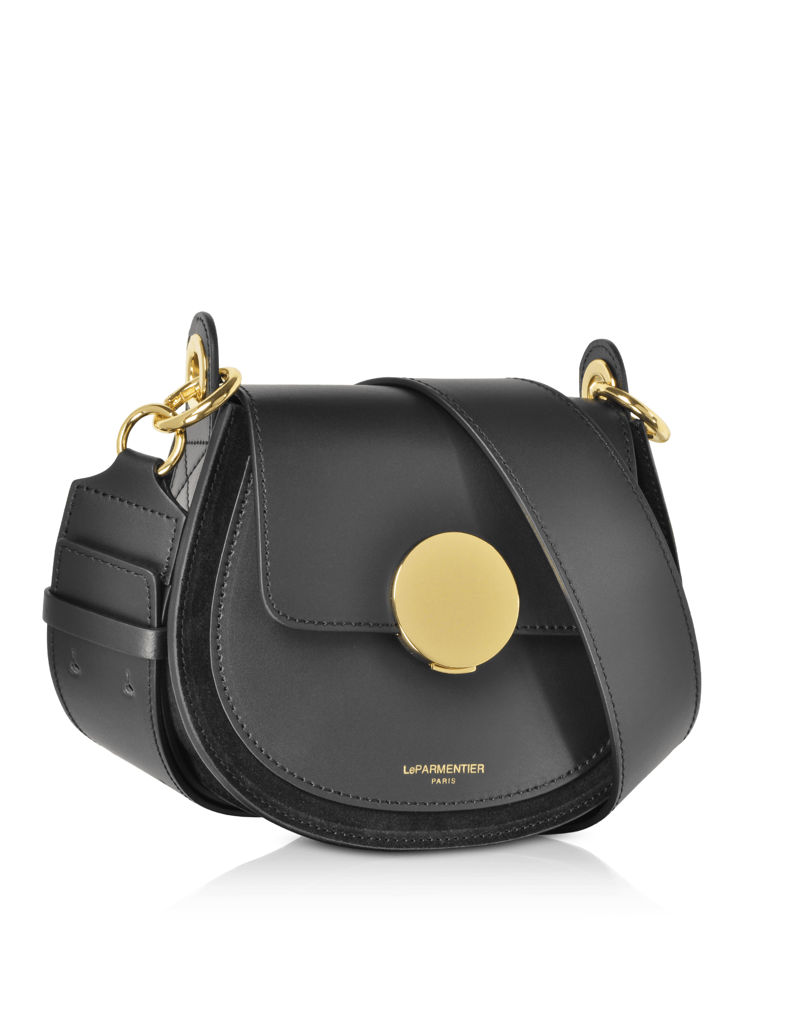 Le parmentier yucca suede and leather shoulder bag sales