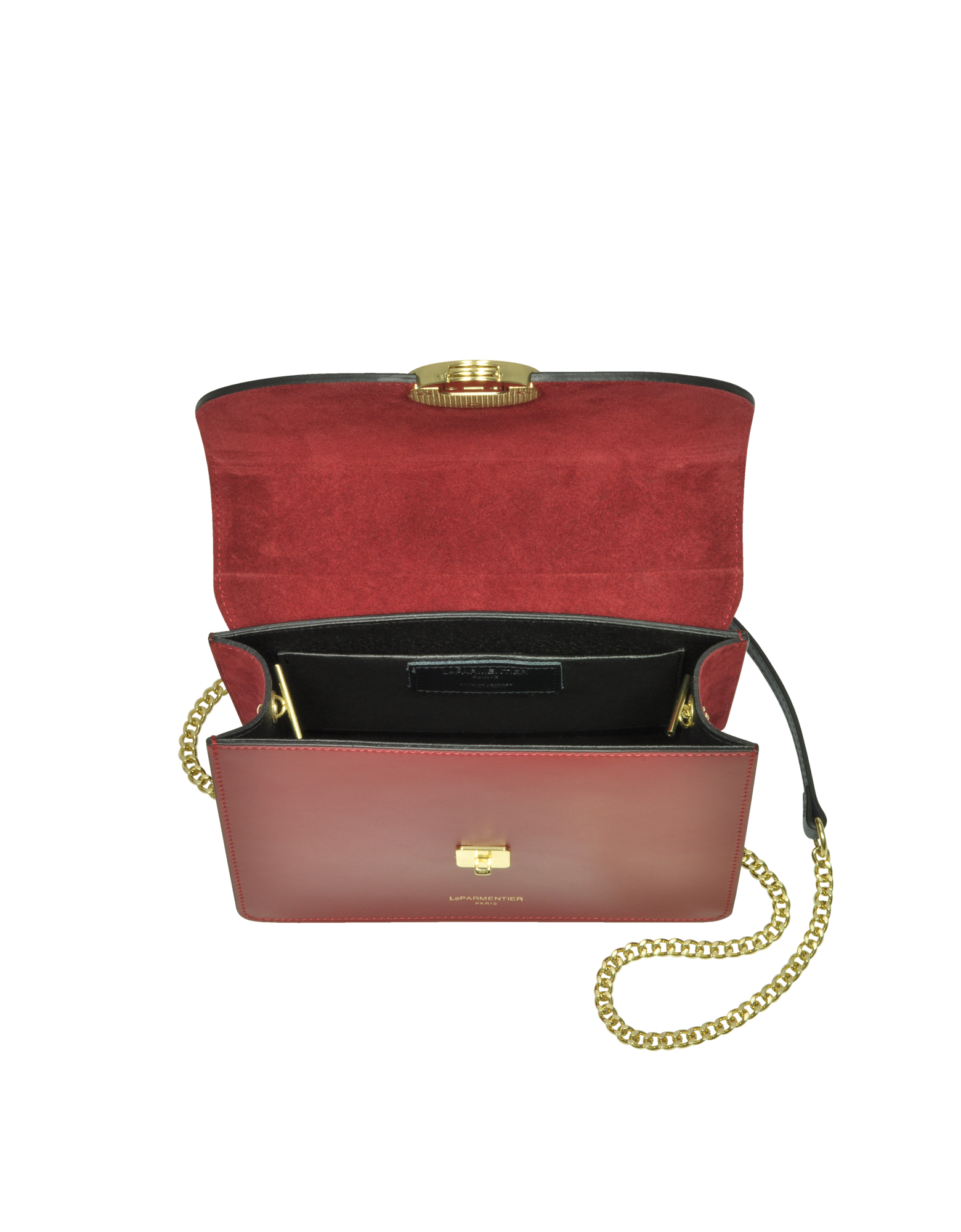 New Ondina Color Block Flap Top Leather Satchel Bag