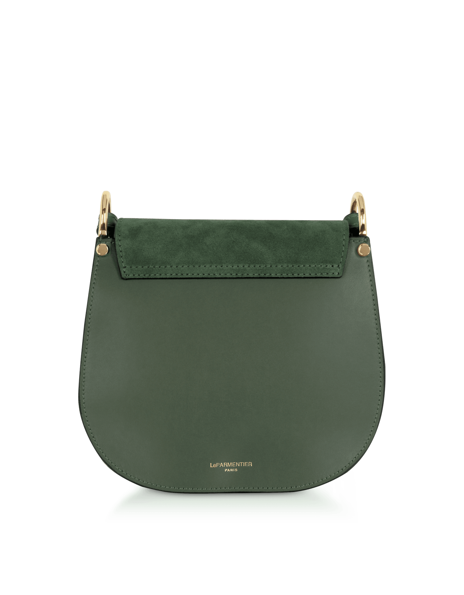 Agave Suede and Smooth Leather Shoulder Bag