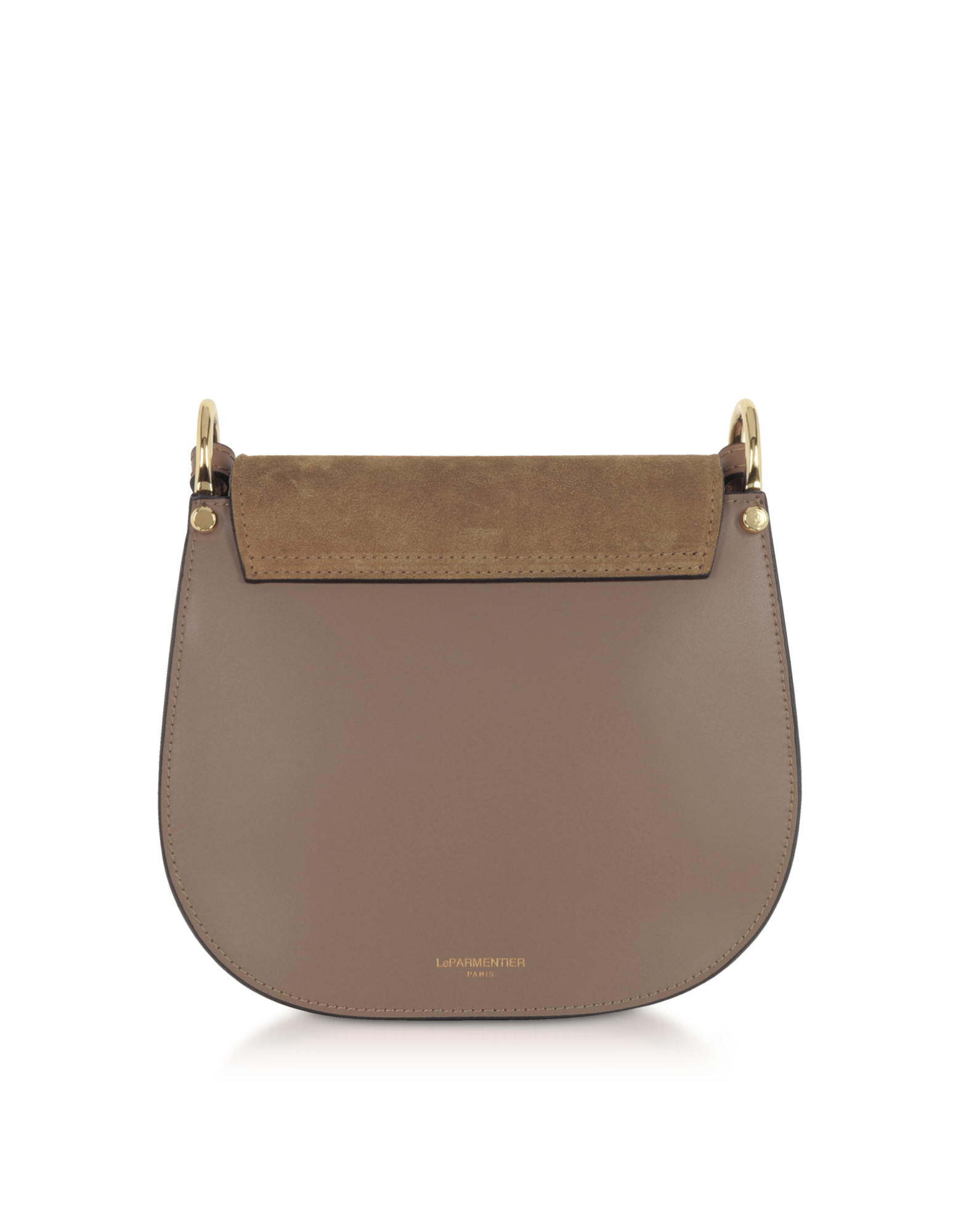 Agave Suede and Smooth Leather Shoulder Bag