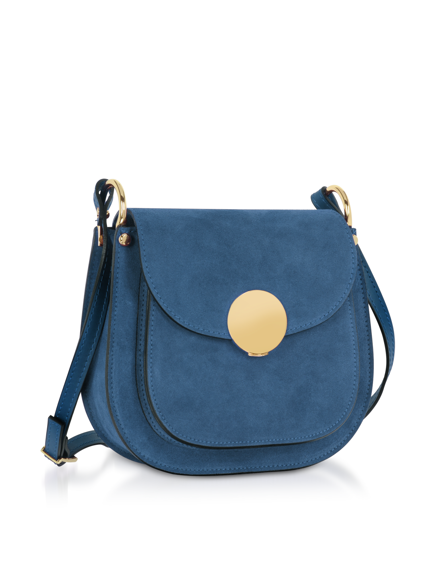 Agave Suede and Smooth Leather Shoulder Bag