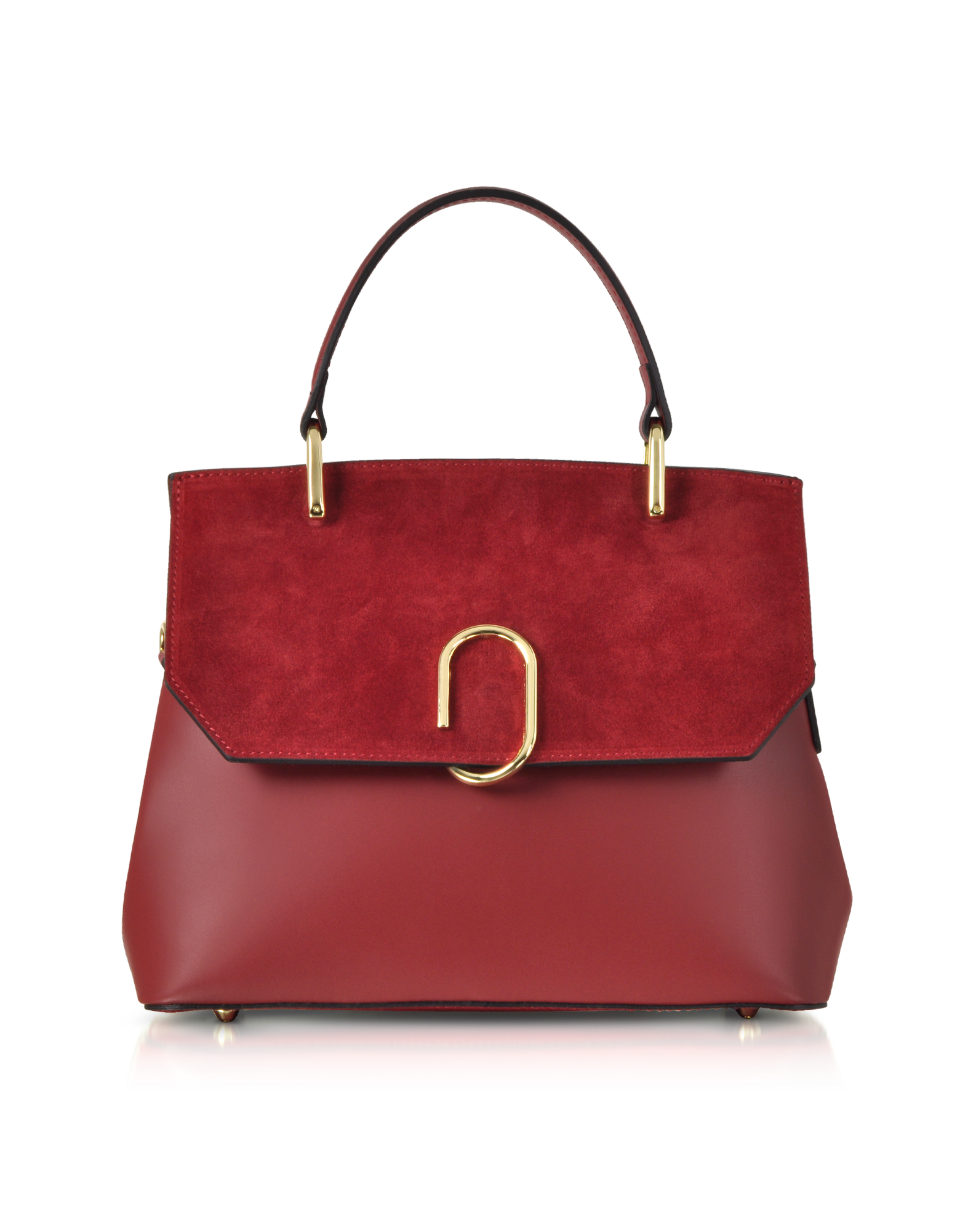 Thais Suede and Leather Satchel Bag