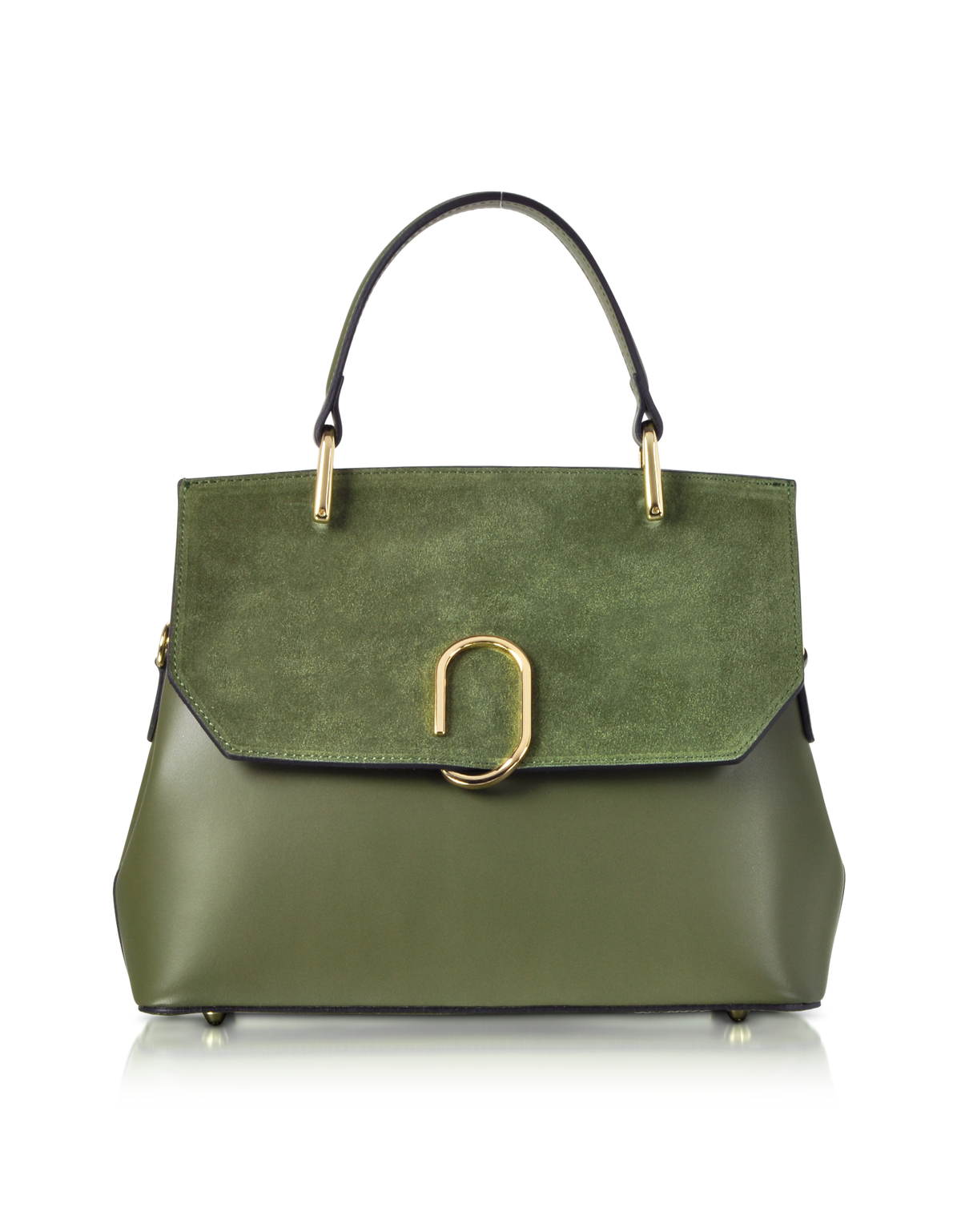 Thais Suede Leather Satchel Bag