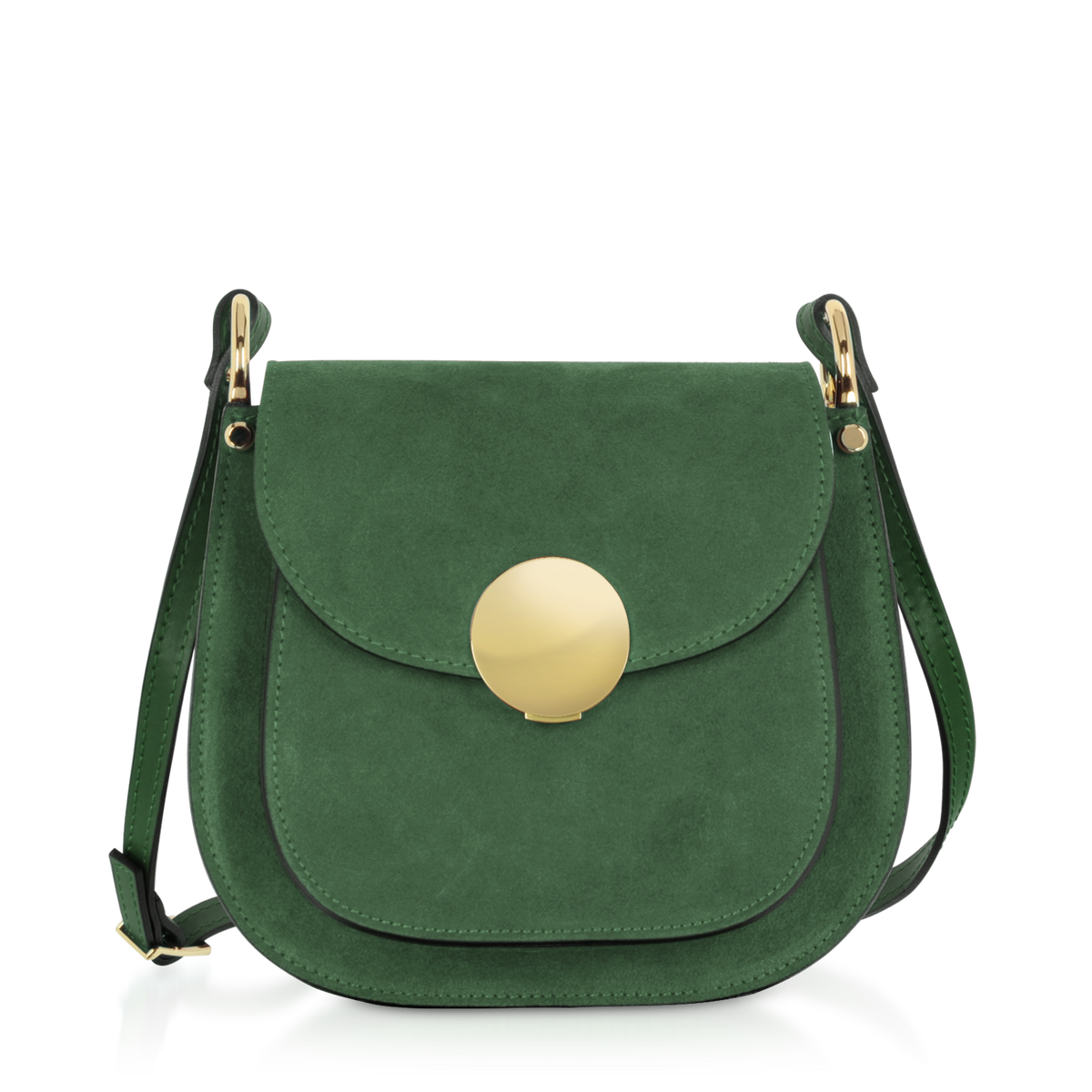 LA PEAU DE GEM double shoulder suede bag LA PEAU DE GEM double 