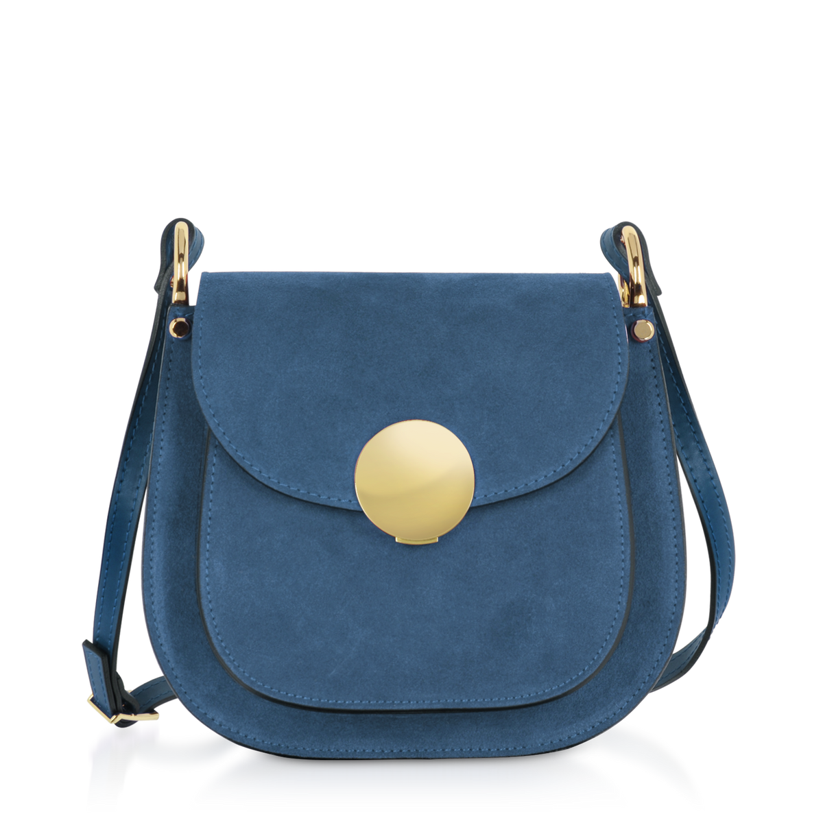 Agave Suede and Smooth Leather Shoulder Bag